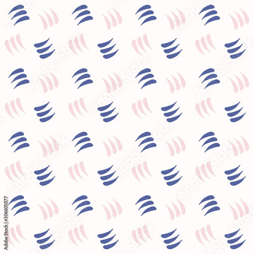 Swirl Ditsy Motif Watercolor Background. Seamless Vector Pattern Pastel on Wh...