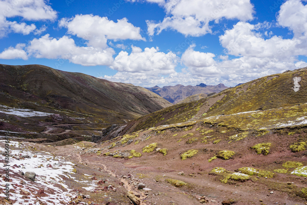 Landscape of the Andean mountain range in Peru