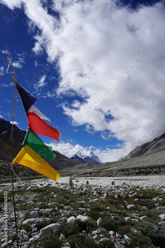 flag in mountains