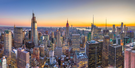 New York City Manhattan midtown buildings skyline