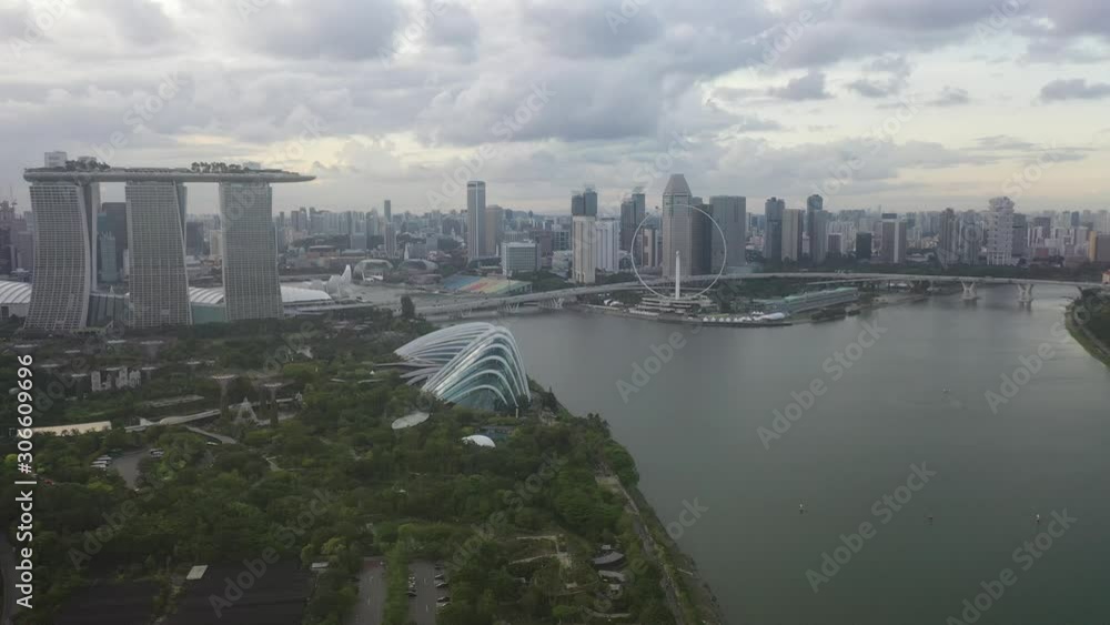 Aerial view at Marina, Singapore Aerial view at Marina, Singapore
