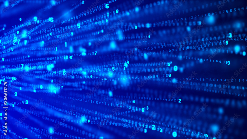 Data technology background. Big data visualization. Flow of data. Information code. Background in a matrix style. 3D rendering. Data technology background. Big data visualization. Flow of data. Information code. Background in a matrix style. 3D rendering.