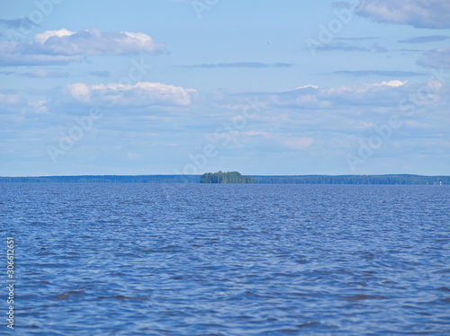 Beautiful lakeside view in Finland