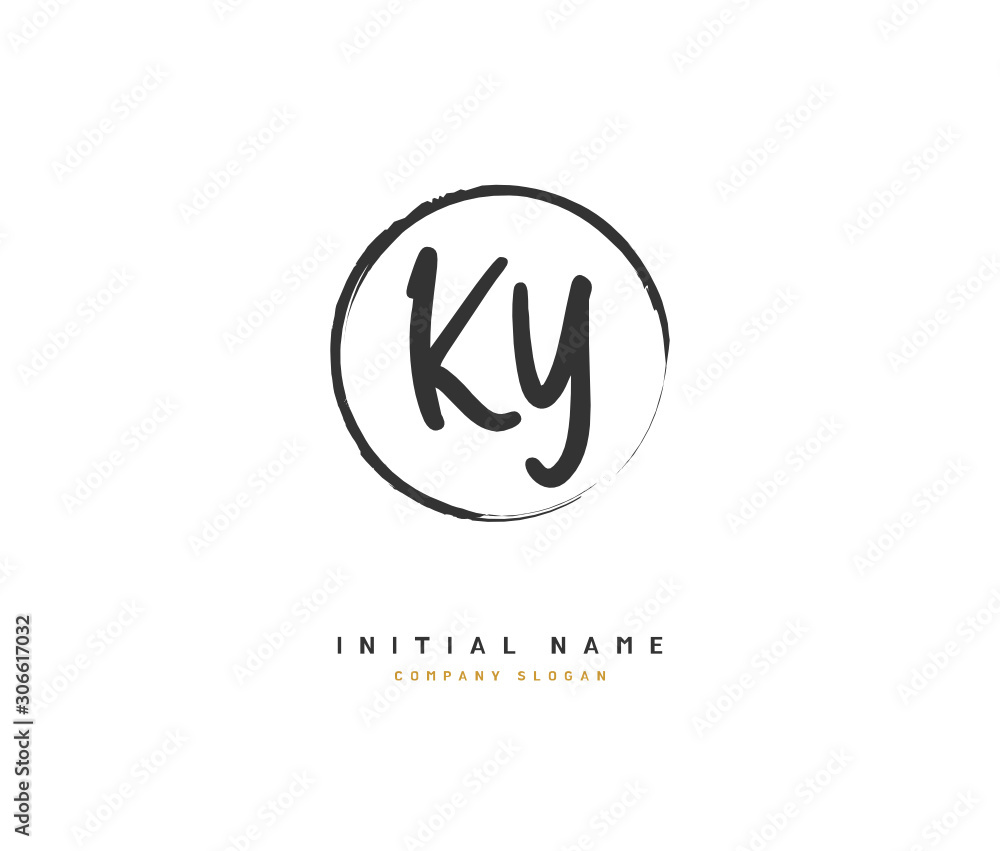 K Y KY Beauty vector initial logo, handwriting logo of initial signature, wedding, fashion, jewerly, boutique, floral and botanical with creative template for any company or business. K Y KY Beauty vector initial logo, handwriting logo of initial signature, wedding, fashion, jewerly, boutique, floral and botanical with creative template for any company or business.
