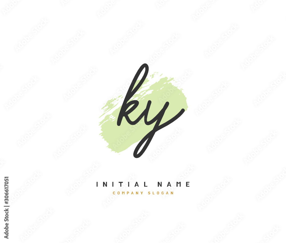 K Y KY Beauty vector initial logo, handwriting logo of initial signature, wedding, fashion, jewerly, boutique, floral and botanical with creative template for any company or business. K Y KY Beauty vector initial logo, handwriting logo of initial signature, wedding, fashion, jewerly, boutique, floral and botanical with creative template for any company or business.