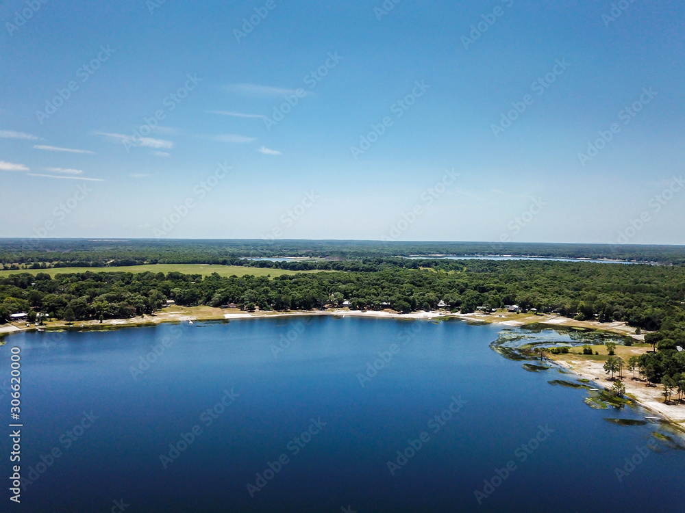 Aerial view of a nice lake in Florida