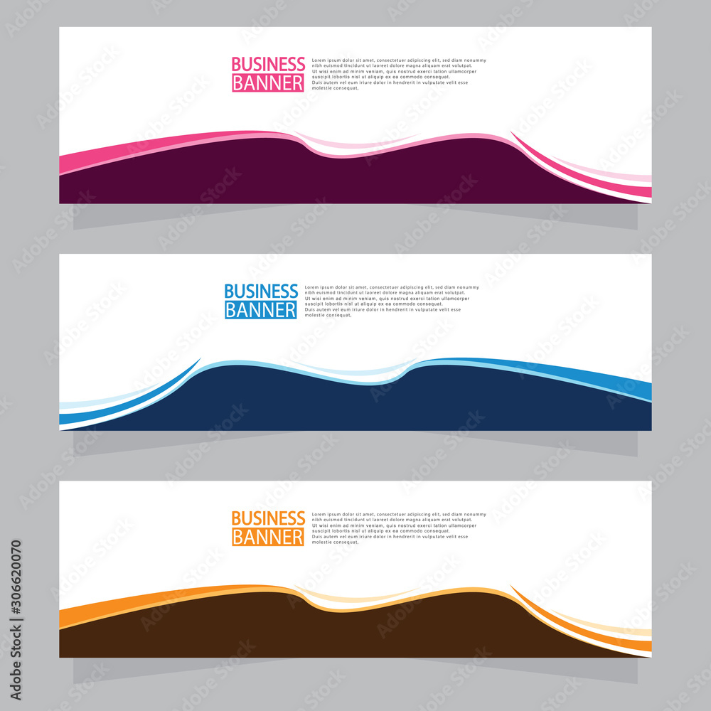 Fototapeta premium Vector abstract design web banner template. Web Design Elements - Header Design. Abstract geometric web banner template on grey background.Modern banner.