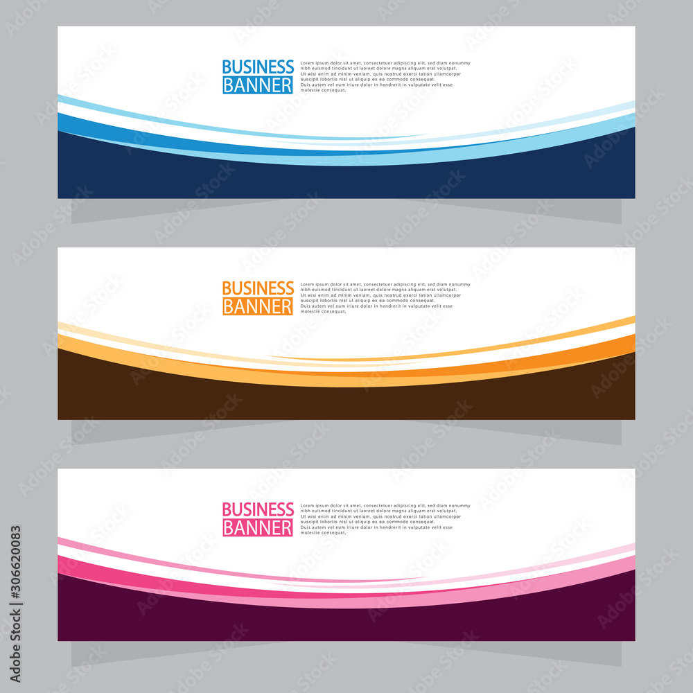 Fototapeta premium Vector abstract design web banner template. Web Design Elements - Header Design. Abstract geometric web banner template on grey background.Modern banner.