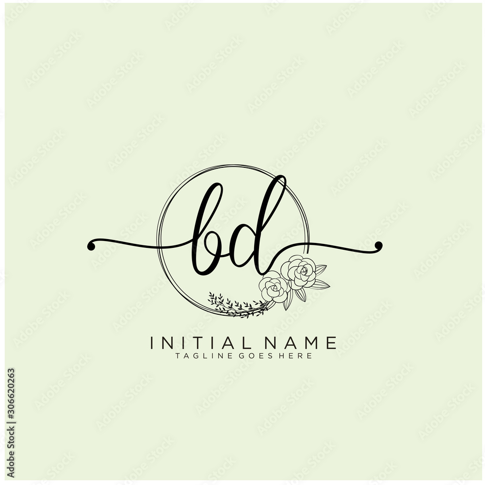 BD Letter Initial beauty monogram and elegant logo design, handwriting logo of initial signature, wedding, fashion, floral and botanical with creative template design. BD Letter Initial beauty monogram and elegant logo design, handwriting logo of initial signature, wedding, fashion, floral and botanical with creative template design.
