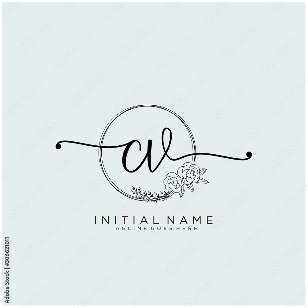 CV Letter Initial beauty monogram and elegant logo design, handwriting logo of initial signature, wedding, fashion, floral and botanical with creative template design. CV Letter Initial beauty monogram and elegant logo design, handwriting logo of initial signature, wedding, fashion, floral and botanical with creative template design.