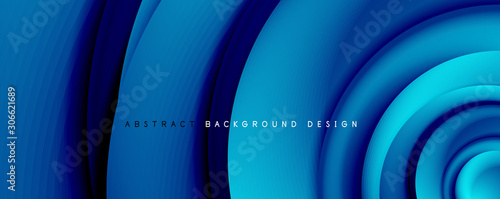 Vector 3d style abstract swirl circles, modern techno digital trendy abstract background. Vector Illustration For Wallpaper, Banner, Background, Card, Book Illustration, landing page