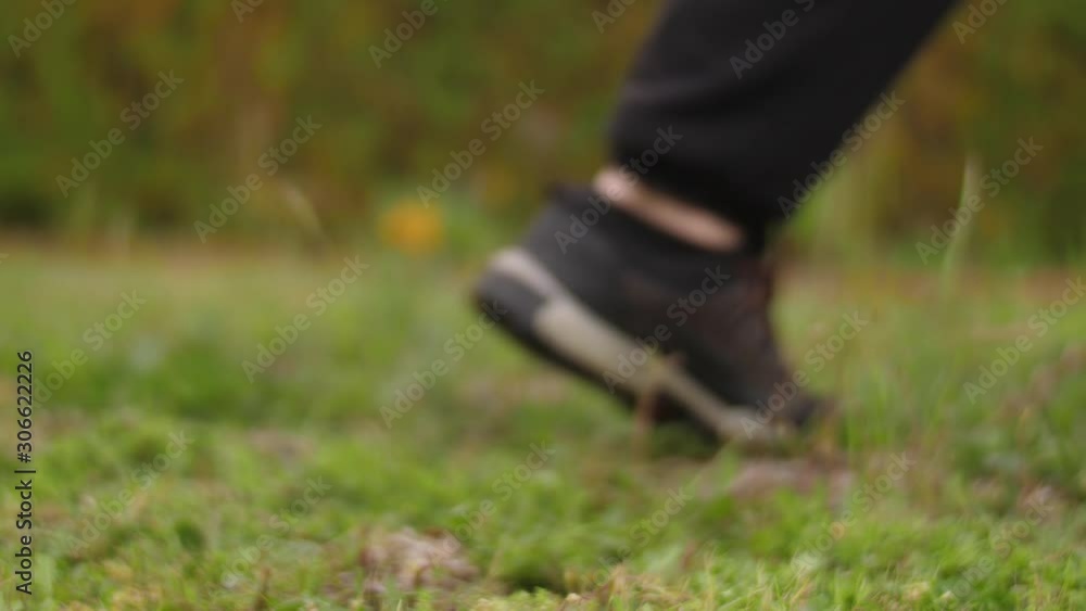 gardener cutting green grass with lawn mower in backyard 4k gardener cutting green grass with lawn mower in backyard 4k
