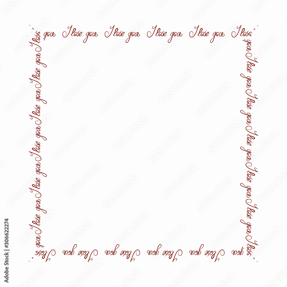 Lettering I love you - declaration of love on Valentines Day Lettering I love you - declaration of love on Valentines Day