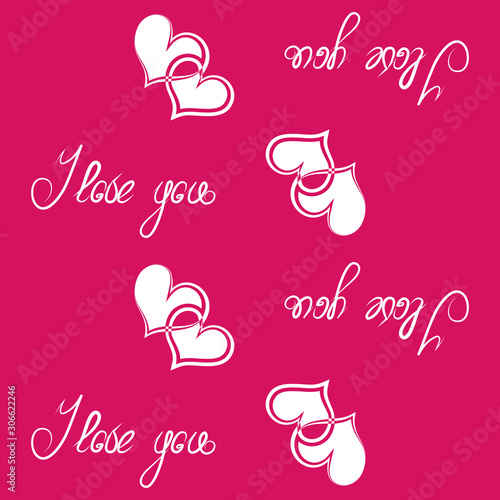 Lettering I love you - declaration of love on Valentines Day
