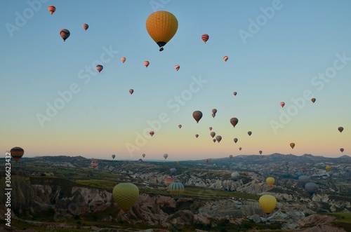 Hot air balloon flight over Cappadocia