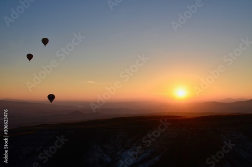 Hot air balloon flight over Cappadocia