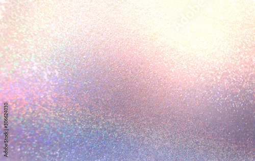 Shimmer abstract pattern. Brilliance glitter blurred texture. Yellow pink lilac gradient background. 