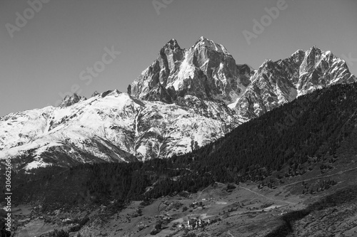  Mountain landscape panorama.