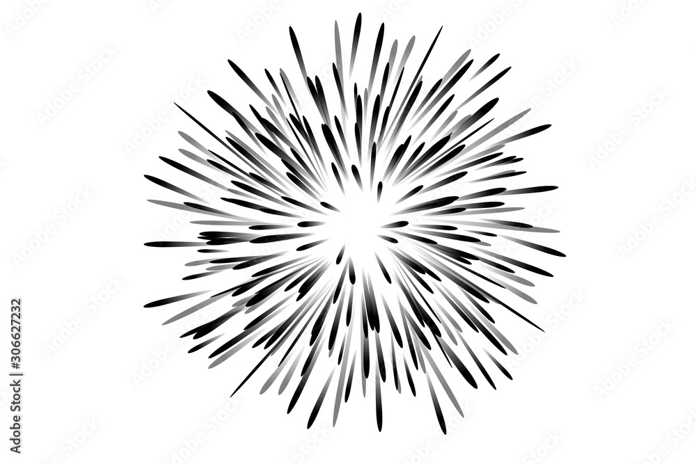 Comic explosion effect. Radial moving lines. Sunburst element. Sun rays Comic explosion effect. Radial moving lines. Sunburst element. Sun rays