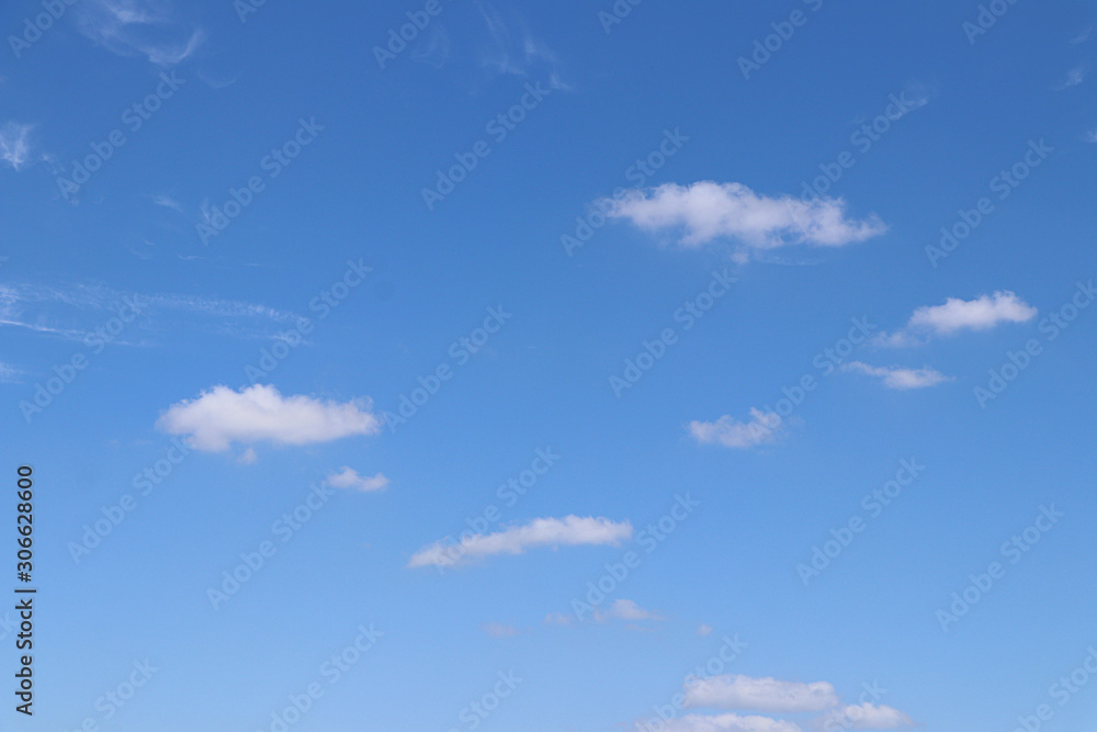 blue sky with white clouds