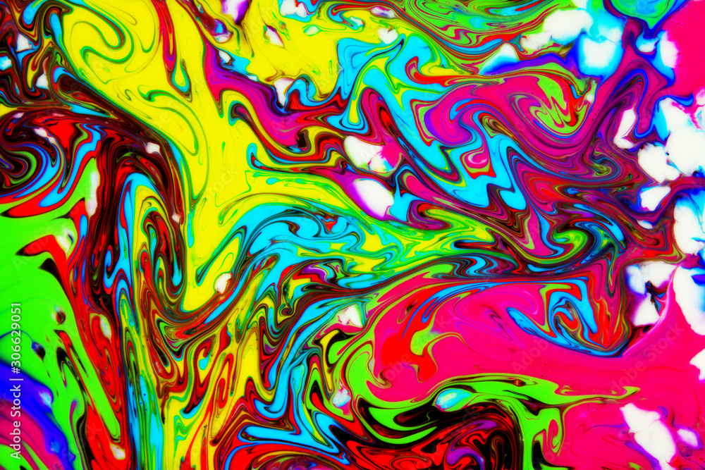 Modern painting in the technique of Ebru and suminagashi. Abstract drawings on water with acrylic paints.Marble liquid texture. Modern painting in the technique of Ebru and suminagashi. Abstract drawings on water with acrylic paints.Marble liquid texture.