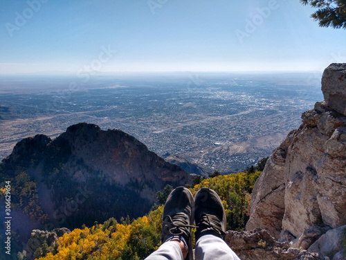 Lonely Albuquerque Mountains, New Mexico, sandy ridge