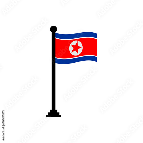 North Korea flags icon vector design symbol