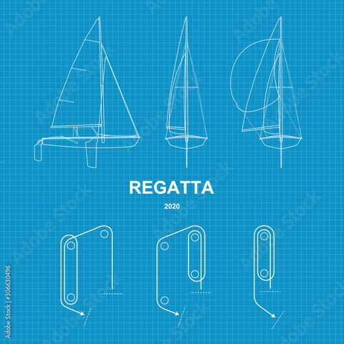 Dinghy sailboats and Racing courses