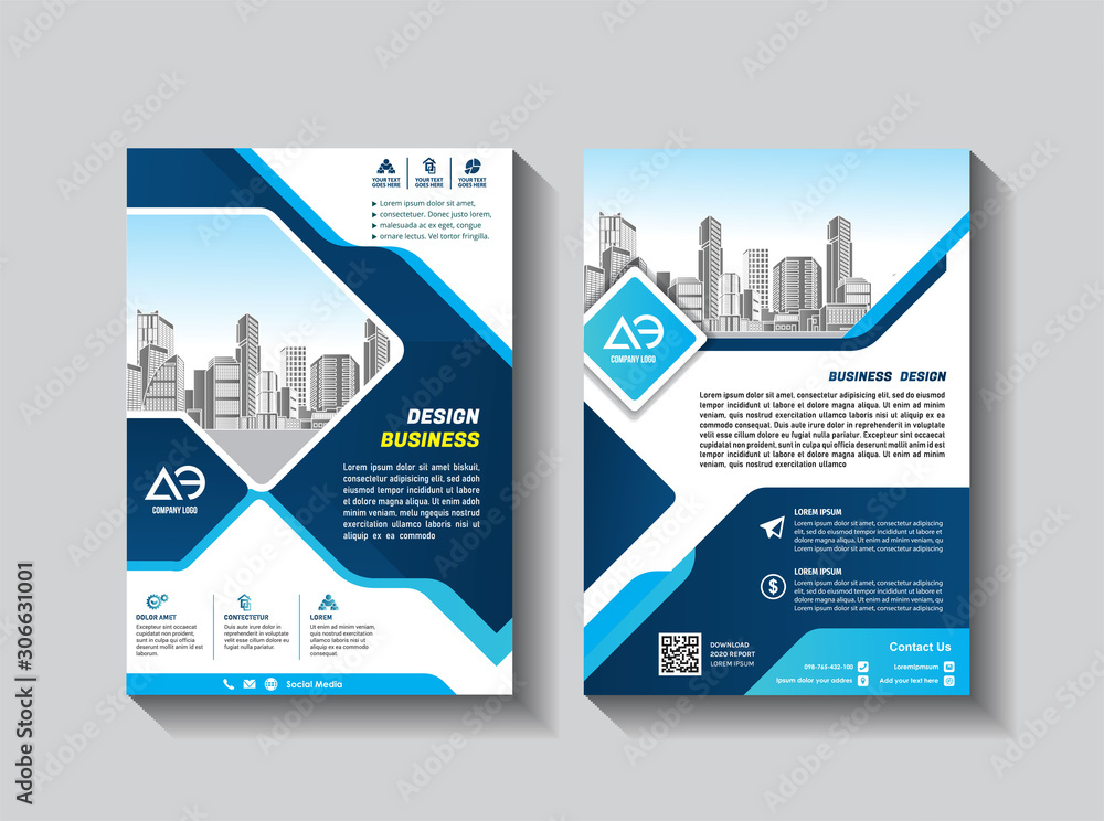A modern business cover brochure layout with shape vector illustration A modern business cover brochure layout with shape vector illustration