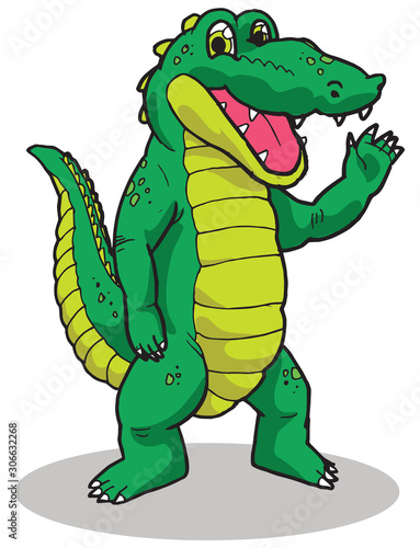 Cute Alligator Vector Illustration