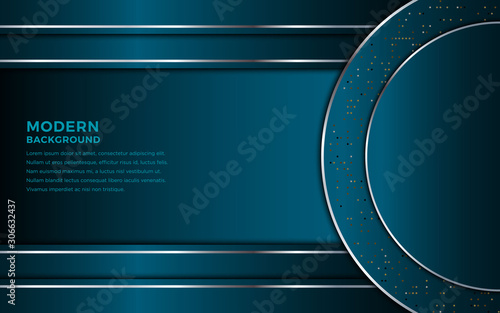 Luxurious dark green background with overlap layers.