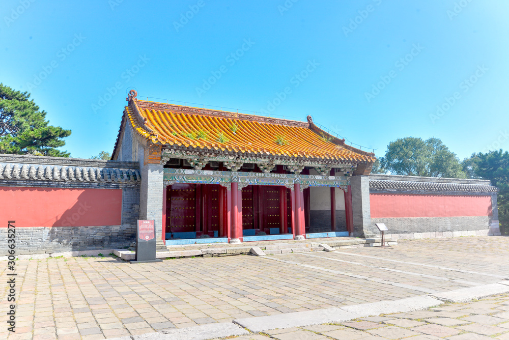 East crossing of zhaoling park, shenyang, liaoning, China; east crossing of Zhao Mausoleum park, shenyang, liaoning, China. East crossing of zhaoling park, shenyang, liaoning, China; east crossing of Zhao Mausoleum park, shenyang, liaoning, China.