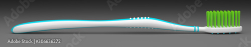 No trademarks. My own design of toothbrush. 3D Illustration.