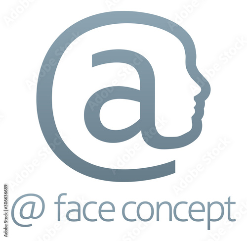 Illustration of an at sign ...