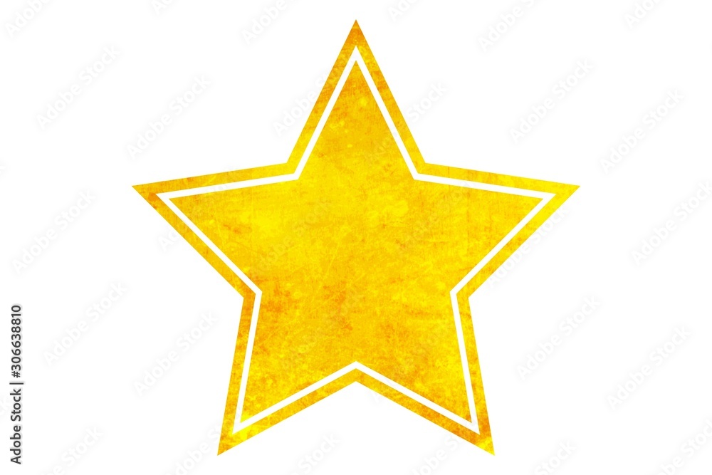 golden star isolated on white background golden star isolated on white background