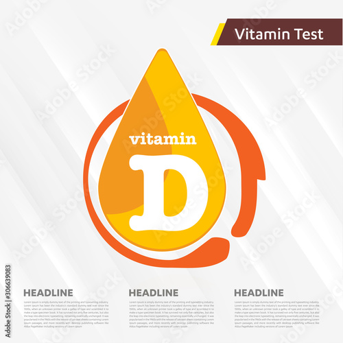 Vitamin D sun icon collection set, cholecalciferol. golden drop Vitamin complex drop. Medical for heath Vector illustration