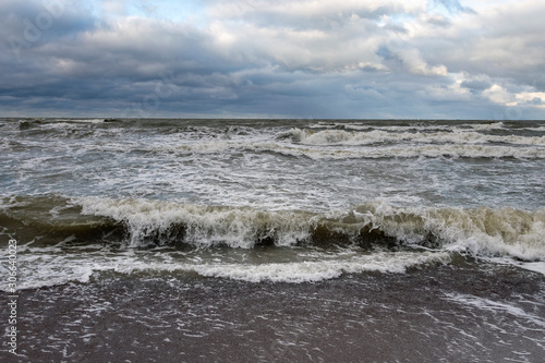 Stormy weather on Baltic sea.