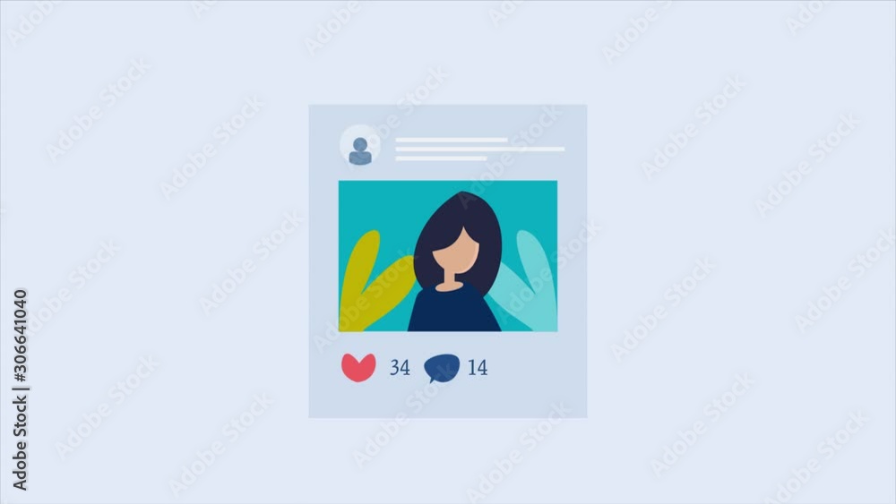 Social media, influencer marketing, audience engagement concept. 2d animation, video clip for web, presentation. Social media, influencer marketing, audience engagement concept. 2d animation, video clip for web, presentation.