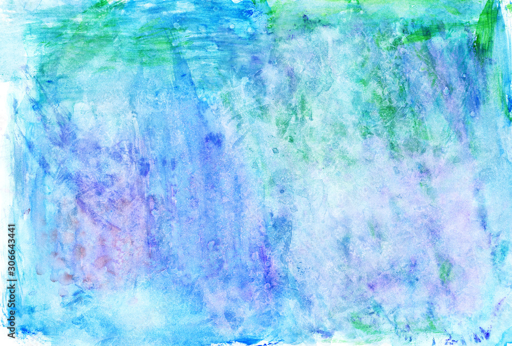 Abstract background, hand-painted texture, watercolor, splashes, drops of paint, paint strokes. Design for backgrounds, wallpapers, covers and packaging. Abstract background, hand-painted texture, watercolor, splashes, drops of paint, paint strokes. Design for backgrounds, wallpapers, covers and packaging.