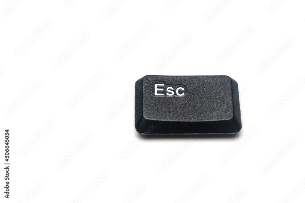 escape key isolated on white background escape key isolated on white background
