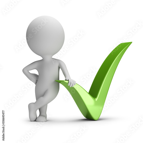 3d small people - next to the check mark