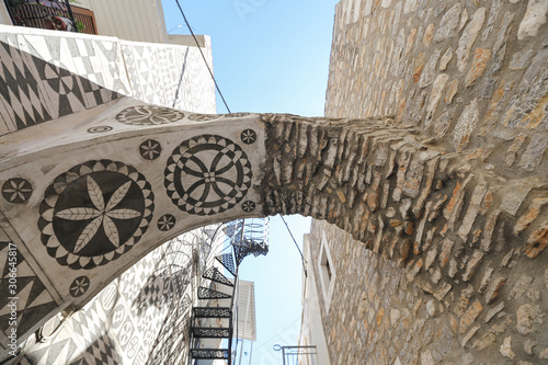 Fototapeta Naklejka Na Ścianę i Meble -  Traditional Street in Pyrgi, Chios Island, Greece