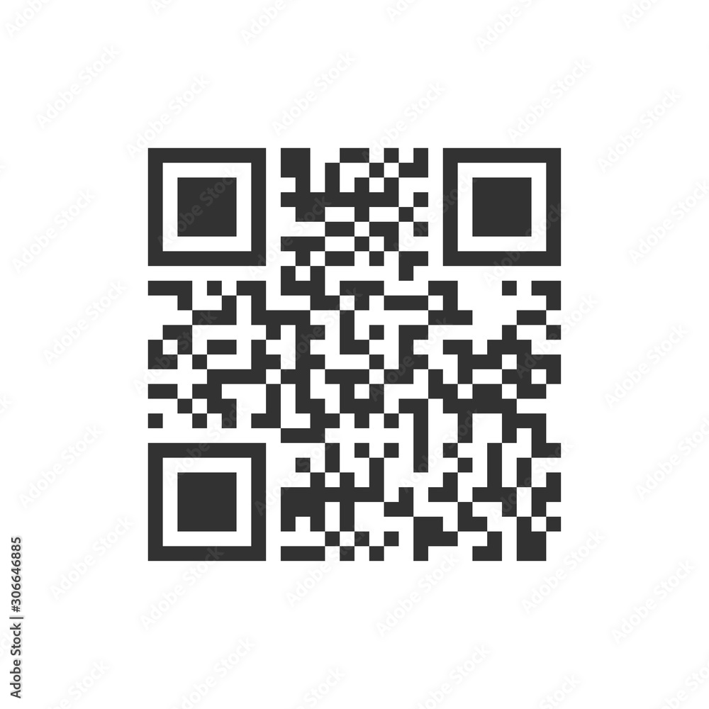 PrintQR code sign for reading information. Quick Response Code. Tademark for type of matrix or two-dimensional barcodes. Vector illustrations PrintQR code sign for reading information. Quick Response Code. Tademark for type of matrix or two-dimensional barcodes. Vector illustrations