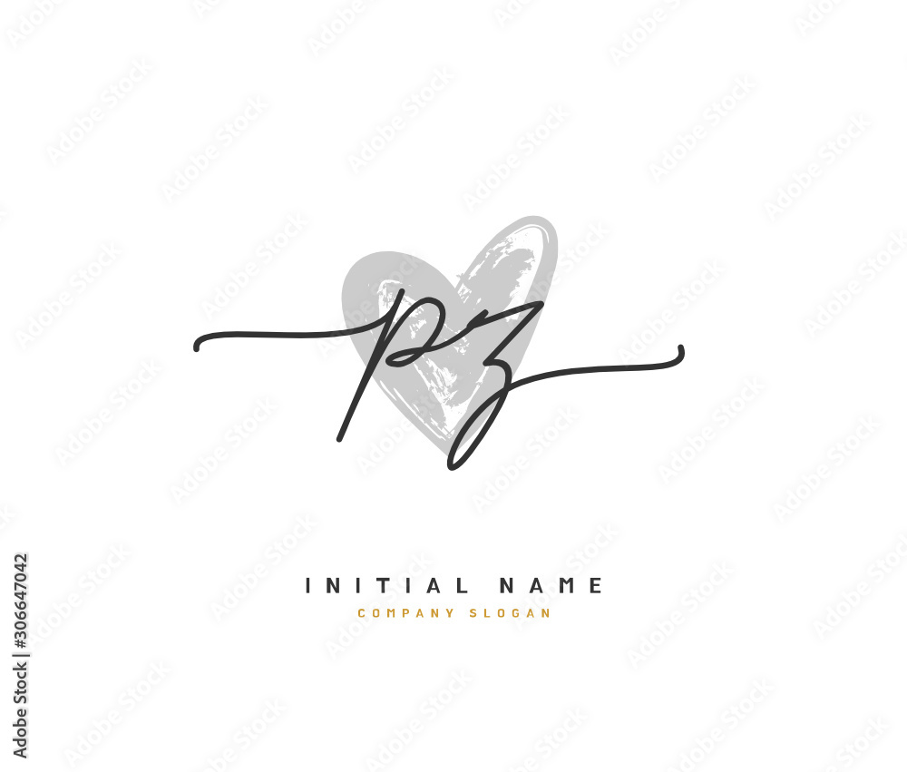 P Z PZ Beauty vector initial logo, handwriting logo of initial signature, wedding, fashion, jewerly, boutique, floral and botanical with creative template for any company or business. P Z PZ Beauty vector initial logo, handwriting logo of initial signature, wedding, fashion, jewerly, boutique, floral and botanical with creative template for any company or business.