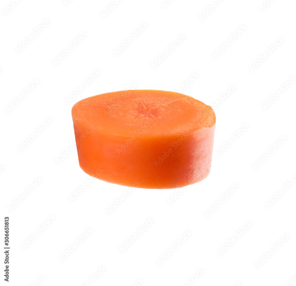 Piece of fresh ripe carrot isolated on white Piece of fresh ripe carrot isolated on white