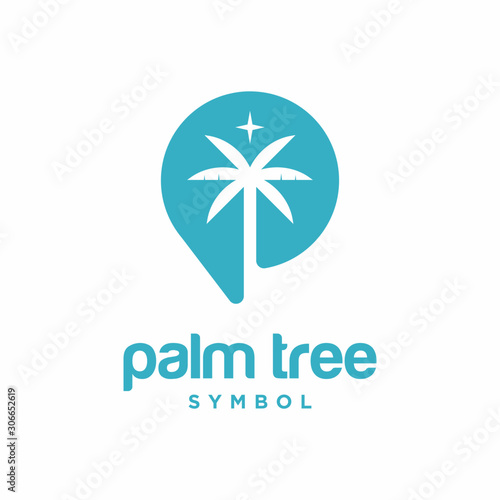 Free Download Palm Tree Symbol Logo Template - GFXLoad