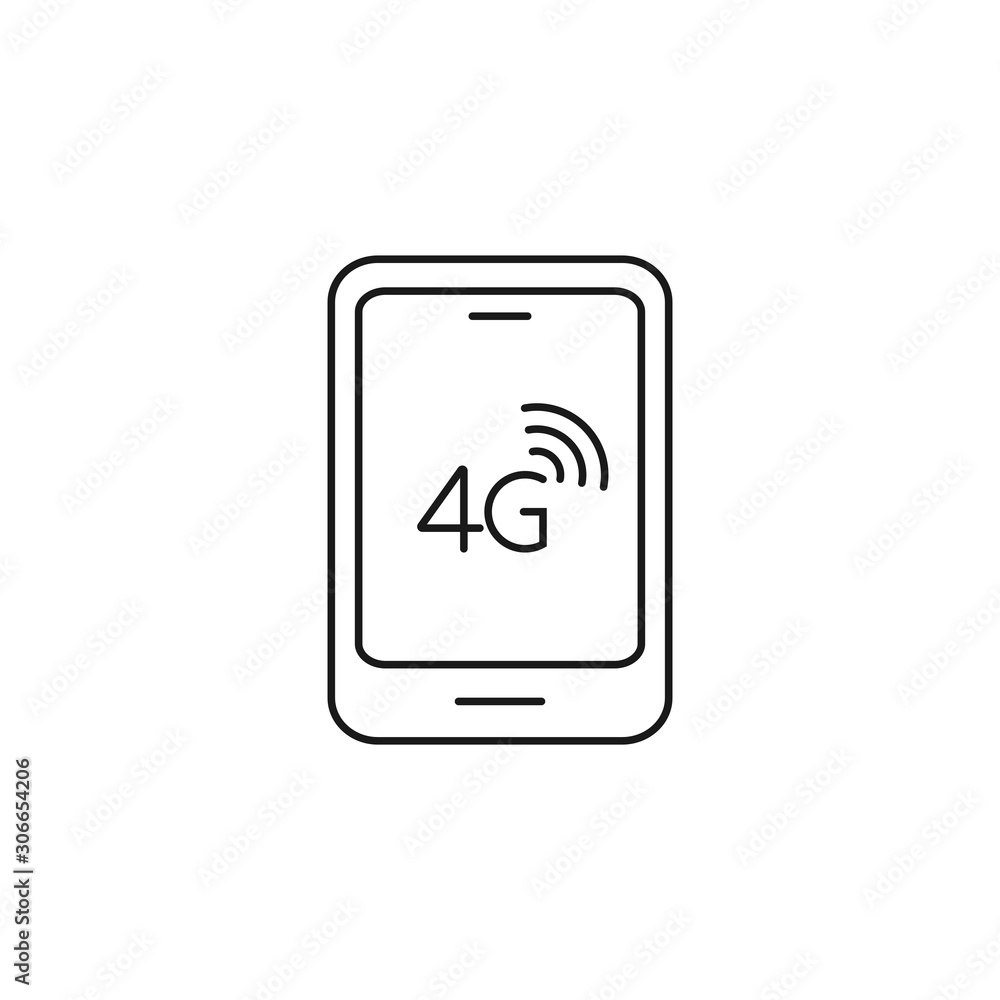 4g high speed communication - minimal line web icon. simple vector illustration. concept for infographic, website or app. 4g high speed communication - minimal line web icon. simple vector illustration. concept for infographic, website or app.