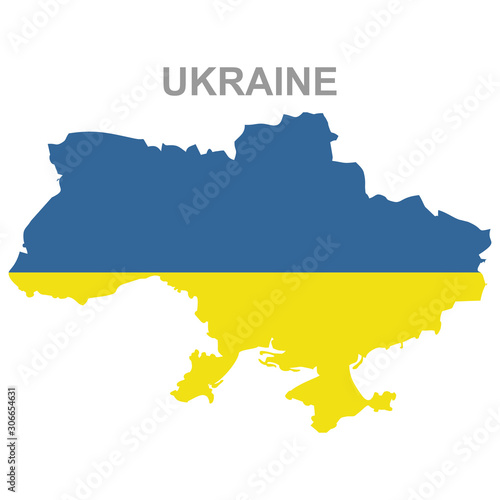Maps of Ukraine with national flags icon vector design symbol