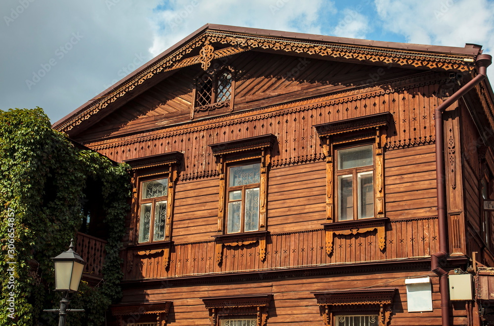 Old wooden house in Kiev