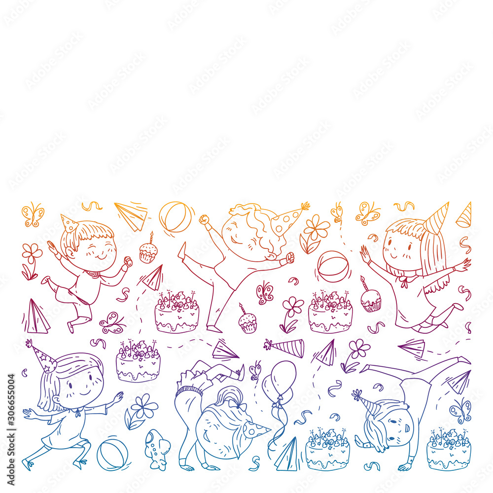 cleaning services company vector monochrome pattern on white background, drawing gradient, notebooks lined
